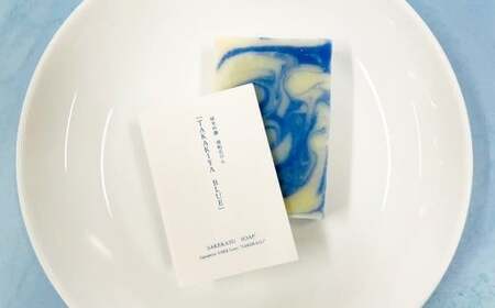 101-953x1 純米吟醸 酒粕石けん TAKAKIYA BLUE ( 箱入り / 泡立てネット付 ) せっけん 酒粕