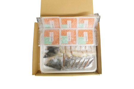 時しらず鮭1.5kg×1P・いくら醤油漬け80g×6P D-42067
