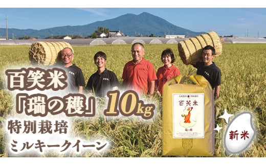 精米 百笑米 「 瑞の穫 」 特別栽培 ミルキークイーン 10kg R7年産 米 コメ 茨城県 単一米 [AC011ci]