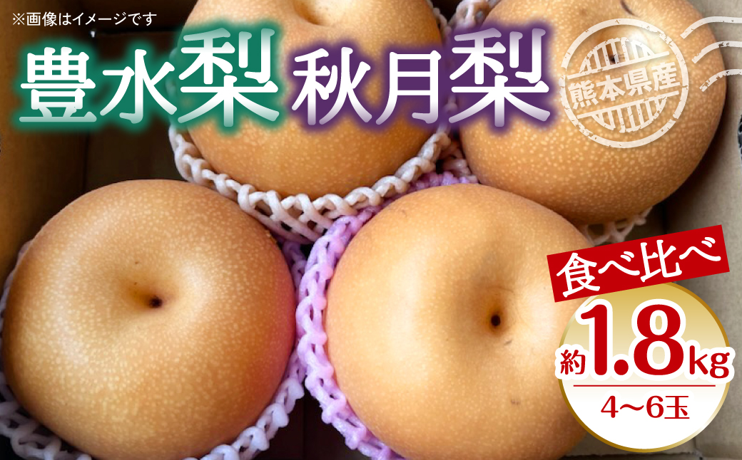 【先行予約】豊水梨 ・秋月梨 食べ比べ 約1.8kg (4~6玉) 梨 なし 豊水 秋月【2025年8月上旬より順次発送】