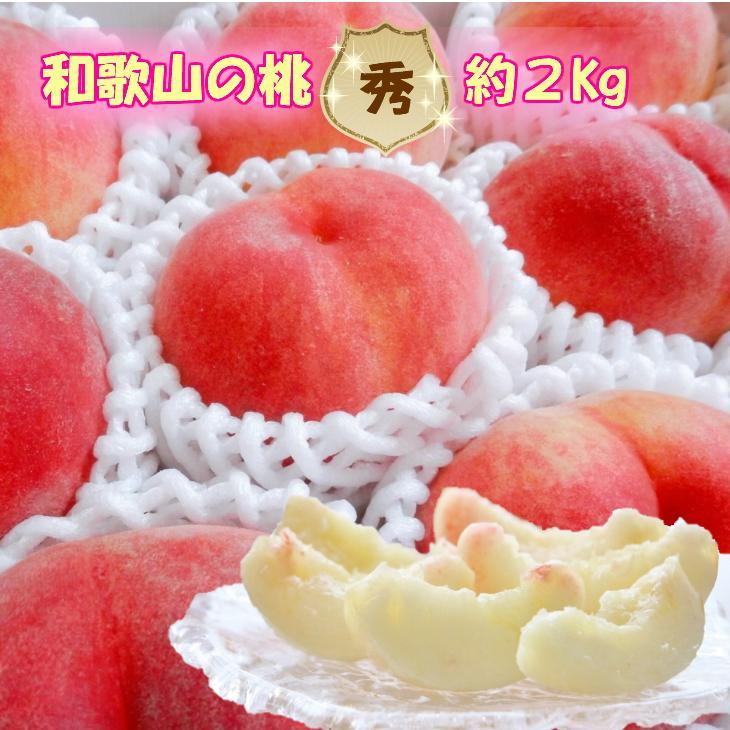 【秀品】和歌山ブランド白桃 約2kg！　ギフト、贈答品にも!　2024年7月発送分