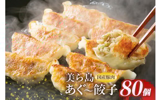 美ら島あぐー餃子 80個セット 20個入×4パック 絶品 こだわり 豚 肉 国産 ごはん おかず お弁当 冷凍 ぎょうざ ギョウザ 小分け BBQ ギョーザ 惣菜 晩酌 ギフト 手作り 生餃子 豚肉 冷凍食品 おつまみ 冷凍餃子 ブランド豚 総菜 中華 焼き餃子  沖縄県 糸満市