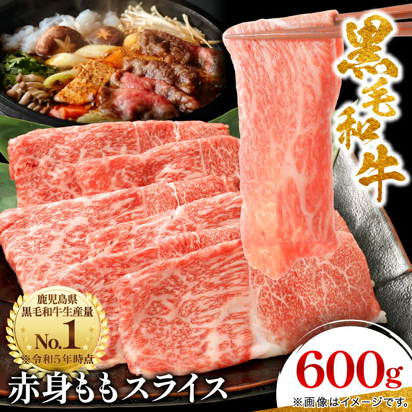 【ふるさと納税】黒毛和牛 赤身ももスライス 600g(枕崎市) A3-371【配送不可地域：離島】【1616206】
