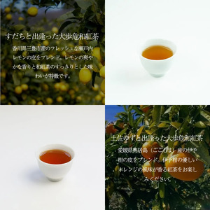 茶 紅茶 農薬不使用 4種 柑橘 フレーバーティー ティーバッグ 26個 セット すだち ゆず 伊予柑 レモン みかん フレーバー お茶 茶葉 和紅茶 国産 徳島県産 大歩危茶 山城茶 お取り寄せ お