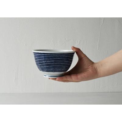 ふるさと納税 長崎県 【波佐見焼】φ13.5cm軽量小さめ丼5個組藍染駒筋【西海陶器】5　32567 |  | 01