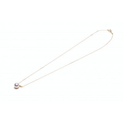 ふるさと納税 長崎県 あこや真珠(8mm珠)ダイヤ入りペンダント/K18YG |  | 01