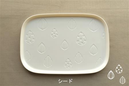 【美濃焼】ラージスクエアプレート L ペアセット 2枚 キュウイ×シード【カネ一古林商店】[MEG011]