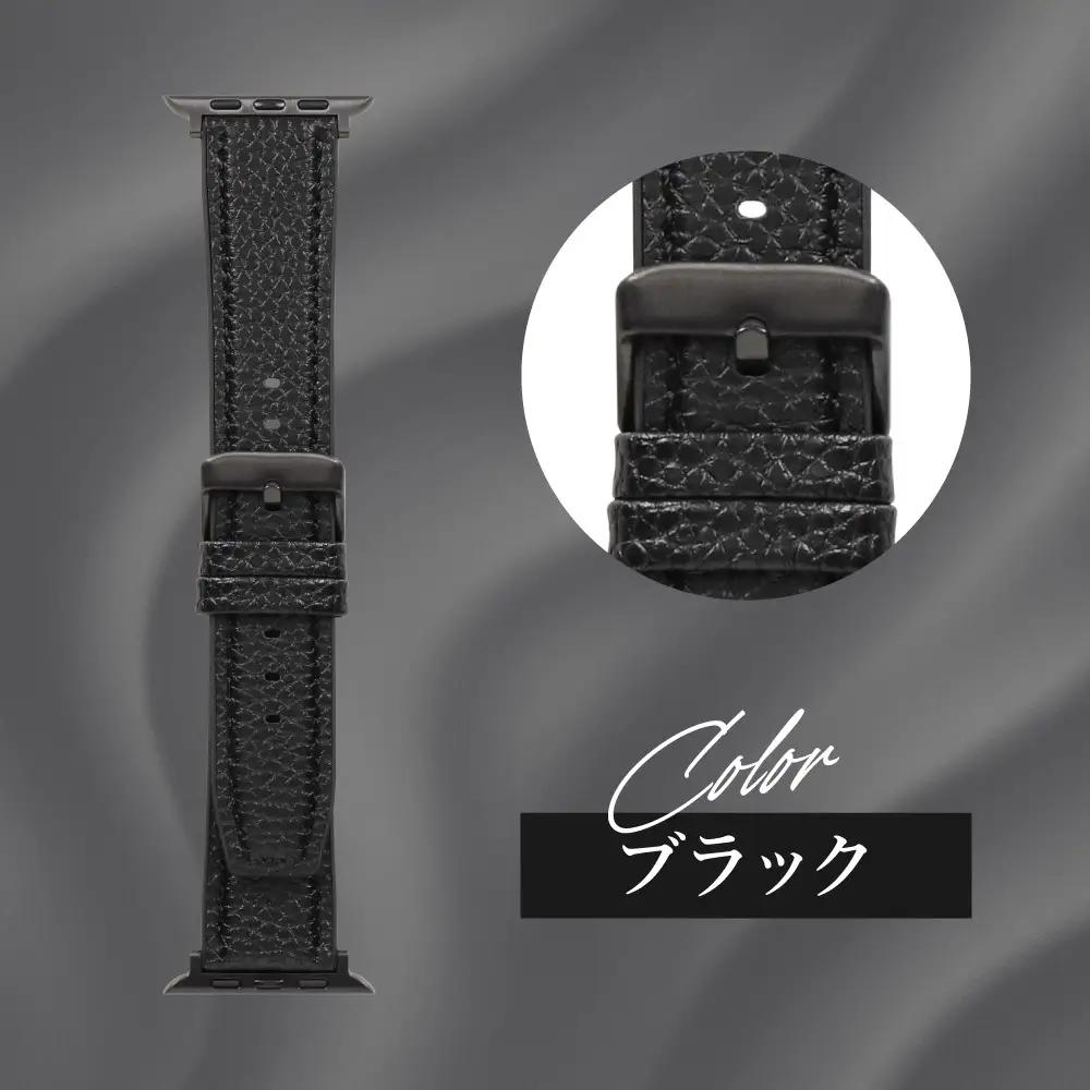 Apple Watch レザーバンド ブラック  アップルウォッチバンド