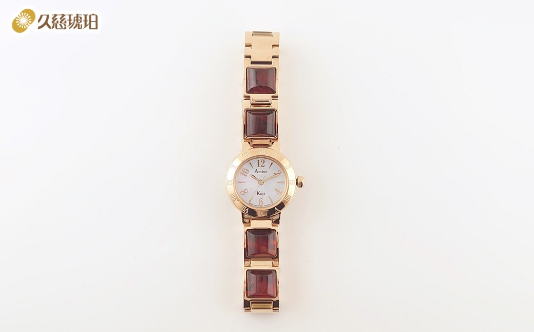 久慈産琥珀使用　ソーラーパワーウォッチ（Lサイズ：手首まわり約18cm） Lサイズ（手首まわり約18cm）