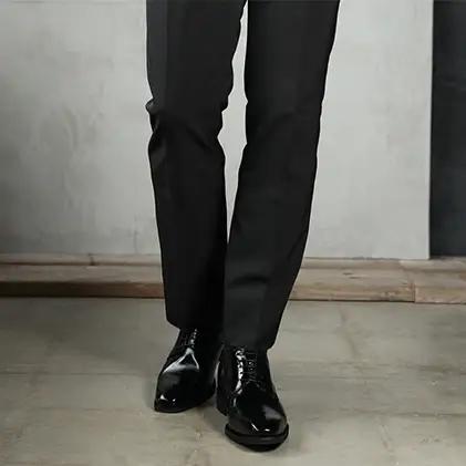 シークレットシューズ 外羽根6cm 黒 シークレットシューズ 24.0cm