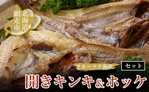 オホーツク海産開きキンキ＆ホッケ セット 北海道 網走市 魚介 ※着日指定不可 ※離島への配送不可 【 ふるさと納税 人気 おすすめ ランキング きんき キンキ ホッケ ほっけ 一夜干し 開き 喜知次 お祝い ギフト お歳暮 セット 冷凍 海鮮 新鮮  オホーツク 北海道 網走市 送料無料 】 ABAO069
