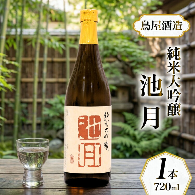 【ふるさと納税】 【鳥屋酒造】能登の酒を味わう! 日本酒「純米大吟醸　池月(720ml)　1本 [道の駅織姫の里なかのと 石川県 中能登町 nk17amw270061] 日本酒 お酒 酒 純米酒 純米 純米大吟醸 純米大吟醸酒 地酒 おさけ 能登