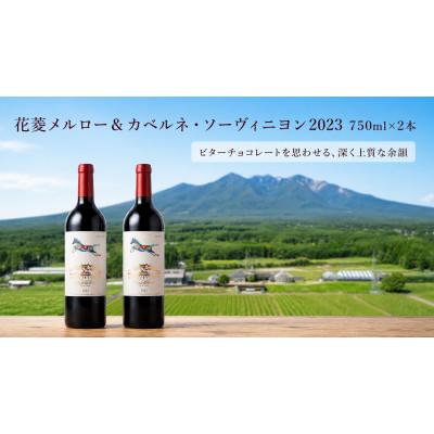 ふるさと納税 韮崎市 花菱 メルロー&amp;カベルネ・ソーヴィニヨン2023  750ml×2本