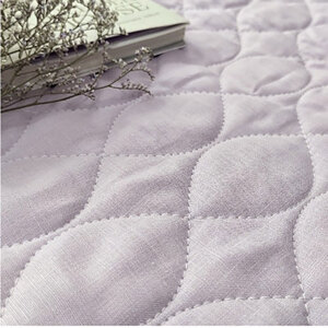 ＜セミダブル＞艶やかリネン100%敷パッド(120×205cm)ラベンダー LIN-2SW-RA