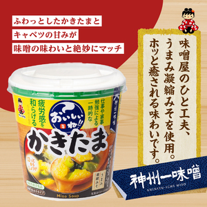 神州一味噌 おいしいね！！ かきたま 60食(1食×6個×10箱）カップ味噌汁 インスタント味噌汁 即席味噌汁 本格的味噌汁 人気味噌汁