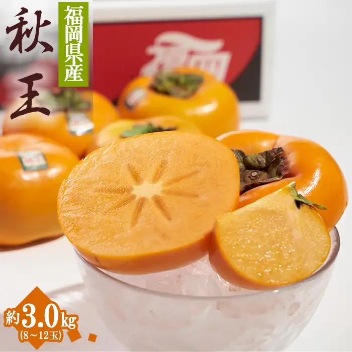 福岡限定!ブランド柿「秋王(あきおう)」約3kg(8-12玉) 3V19