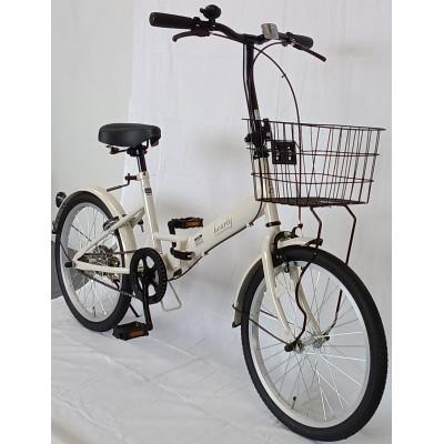 ふるさと納税 四日市市 オリタタミ自転車20型　バスケット付　ベージュ |  | 01