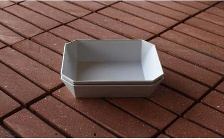 1616/ TY Square Bowl 184 Grey 2個セット【1616/arita japan】有田焼 食器 器 鉢 中鉢 スクエア ボウル グレー シンプル A27-22