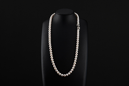 60cm真円系アコヤ真珠ネックレス＆ブレス：C820-001