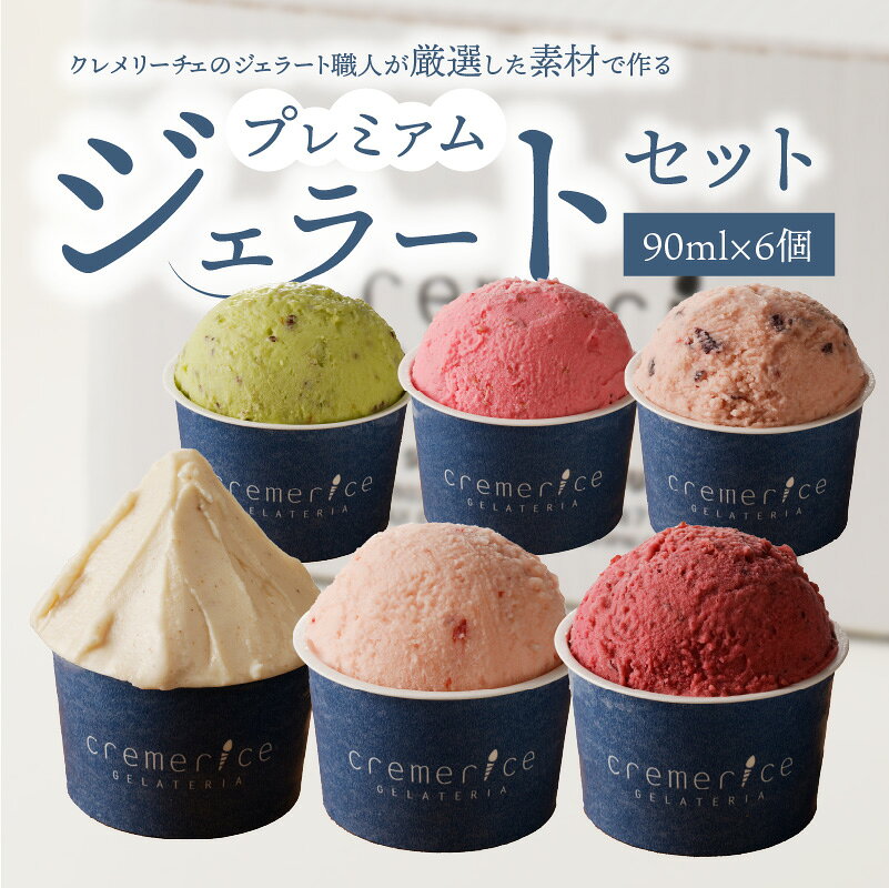 【ふるさと納税】 プレミアムジェラートセット 90ml × 6個 北海道ギフト ジェラート セット アイス アイスクリーム ジェラートセット ソルベ フルーツ デザート スイーツ プレゼント 贈り物 ギフト 北海道 余市町 送料無料