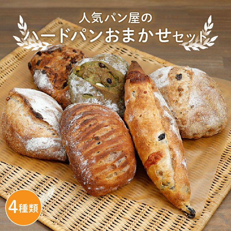【ふるさと納税】冷凍パン 詰め合わせ ハード系パン 4種セット パンセット おまかせ 冷凍保存 京都府綾部市