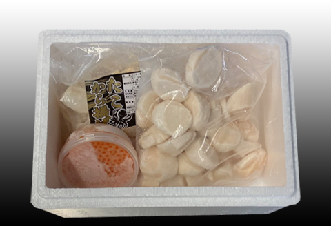 たこ唐揚げ250g×1P、ほたて貝柱500g、いくら醤油漬け100g×1P B-70046