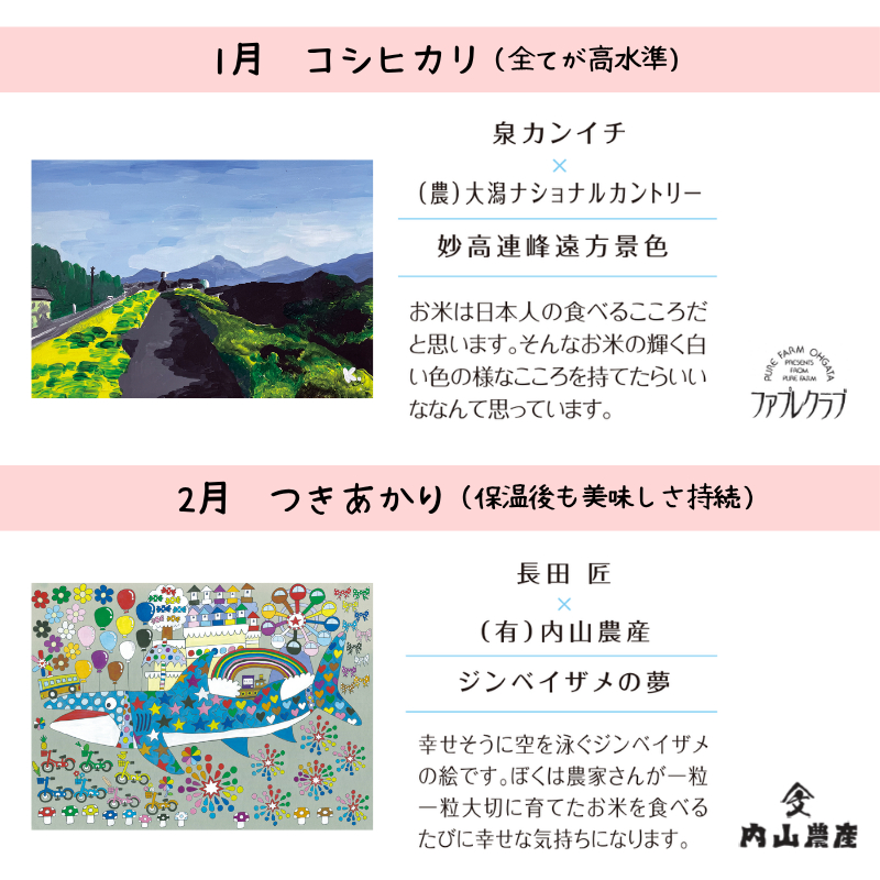 令和8年（新米） 新潟県上越産米 食べ比べ 定期便（5kg×7回） 7か月 コシヒカリ 新之助 つきあかり みずほの輝き アール・ブリュット アート 精米 上越市