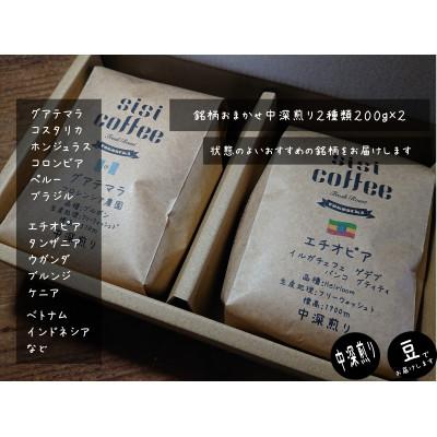 ふるさと納税 横須賀市 珈琲豆　中深煎り　おまかせ 2種 飲み比べセット 200g×2袋(豆のまま)