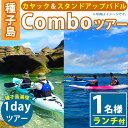 【ふるさと納税】1dayComboツアー(1名様分、7時間、ランチ付き)種子島 島 カヤック ツアー 観光 海 レジャー SUP スタンドアップパドル【Lulusun】