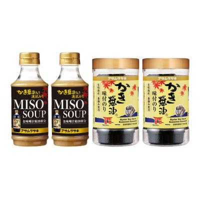 ふるさと納税 笠岡市 味付のり&amp;液状みそセット　A-250