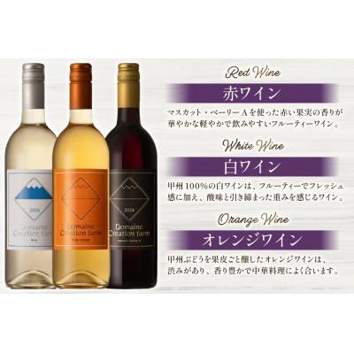 ふるさと納税 韮崎市 【樽熟成ワイン】赤ワイン・白ワイン・オレンジワイン 各750ml×1本(計3本) |  | 02