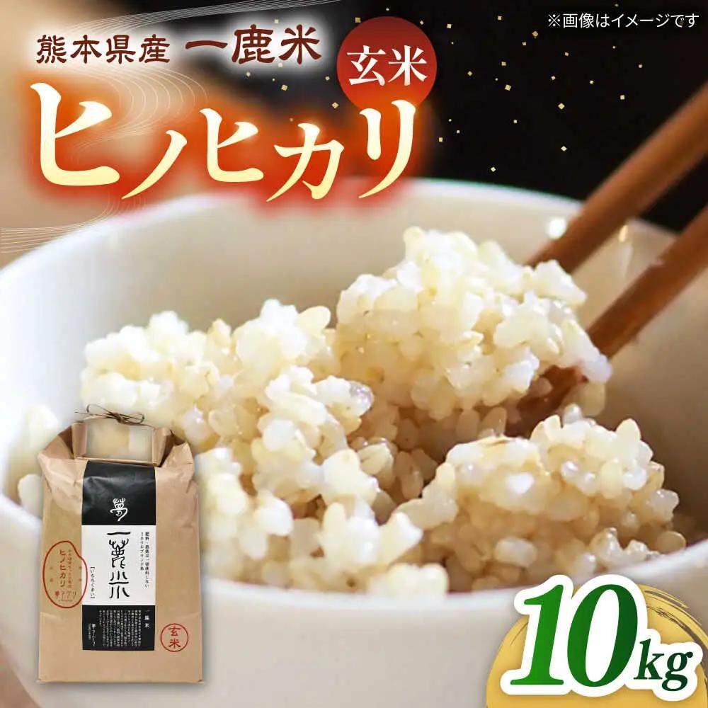 【天日塩を使用】一鹿米 ヒノヒカリ 米 玄米 10kg 【株式会社 夢アグリ】[ZCL030]