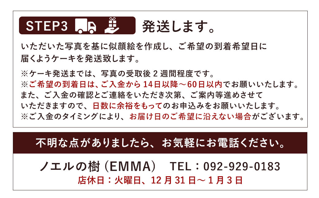 似顔絵ケーキ 1名分 5号サイズ (5～6人用) 直径約15cm 生クリームケーキ