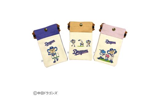ウーロン【中日ドラゴンズコラボアイテム】のこり染 × ドアラスマホショルダー26 中日ドラゴンズ コラボ 限定 綿100％ スマホショルダー スマホポーチ サコッシュ ショルダーバッグ グッズ 野球 NPB ドラゴンズ公式 マスコット ドアラ 11000円 1万千円 艶金 岐阜県 大垣市