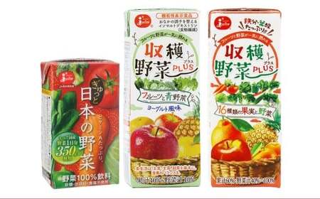 お野菜日和！ 毎日野菜セット 計20本 （ぎゅっと日本の野菜 125ml × 8本 ／ 収穫野菜PLUS 16種類の果実と野菜 200ml × 6本 ／ 収穫野菜PLUS フルーツと青野菜 200ml