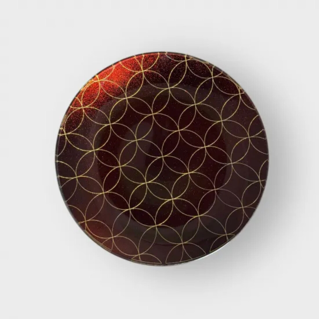 丸小皿 金七宝つなぎ 赤溜 ［NF150］ 303446_CU90071VC01