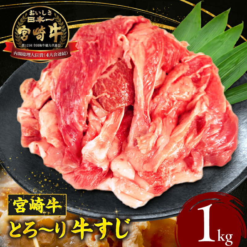 【ふるさと納税】《レビューキャンペーン》宮崎牛 牛すじ1kg 牛肉 肉 お肉 精肉 牛すじ スジ ブランド牛 国産牛 黒毛和牛 和牛 宮崎県産 国産 小分け パック 冷凍 煮物料理 煮物 料理 おでん 牛すじカレー おでん おすすめ 人気 取り寄せ グルメ お取り寄せ 宮崎県 高千穂町
