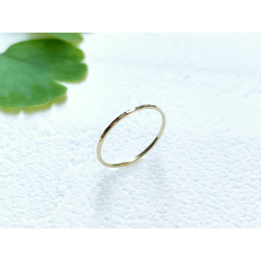 【ふるさと納税】K10 丸つち目 極細リング（ハンドメイド）【サイズ：1号～12号】 | アクセ ファッション 人気 おすすめ 送料無料