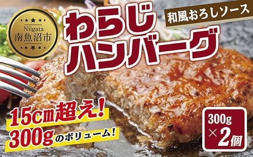 
ES266 わらじハンバーグ 300g×2 こだわり 手作り 自家製 ハンバーグ 和風 ソース 大きい 温めるだけ なぐも 冷凍 惣菜 簡単 調理 肉 おかず 新潟県 南魚沼市
