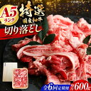 【ふるさと納税】【全6回定期便】国産和牛切落し 600g 肉 お肉 国産 和牛 切り落とし 冷凍 ギフト ストック A5ランク 大阪府高槻市/株式会社ミートモリタ屋[AOAI024]