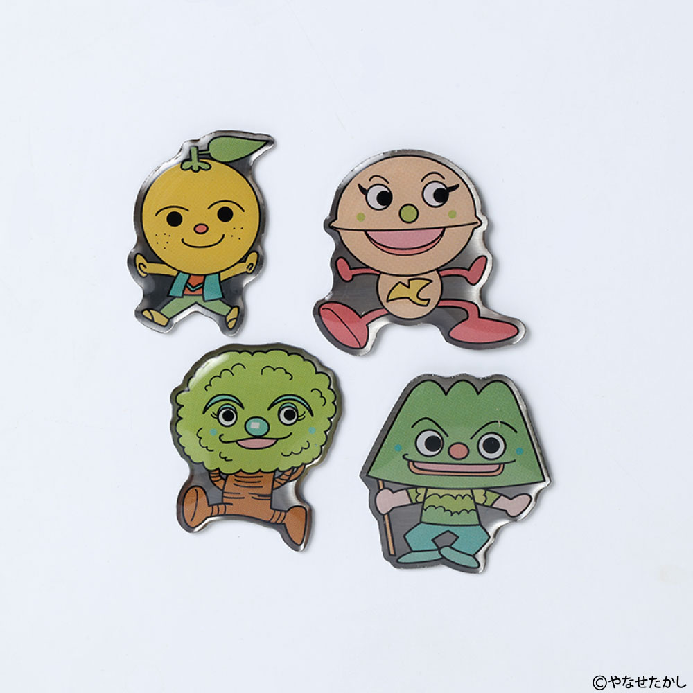 【ふるさと納税】香美市イメージキャラクターピンバッジ （物部町4種セット） ピンバッジ バッジ やなせたかし先生デザイン やなせたかし イメージキャラクター 香美市限定品 ふるさと納税限定品 高知県 香美市 送料無料