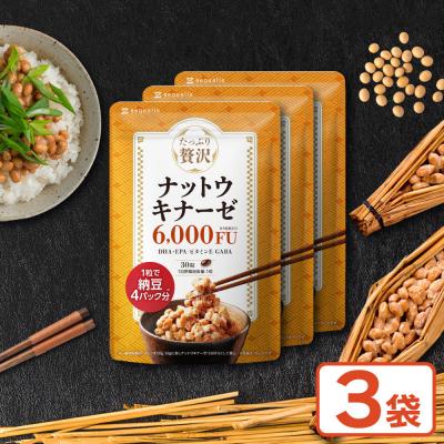 ふるさと納税 名古屋市 ナットウキナーゼ サプリメント たっぷり贅沢ナットウキナーゼ 3袋