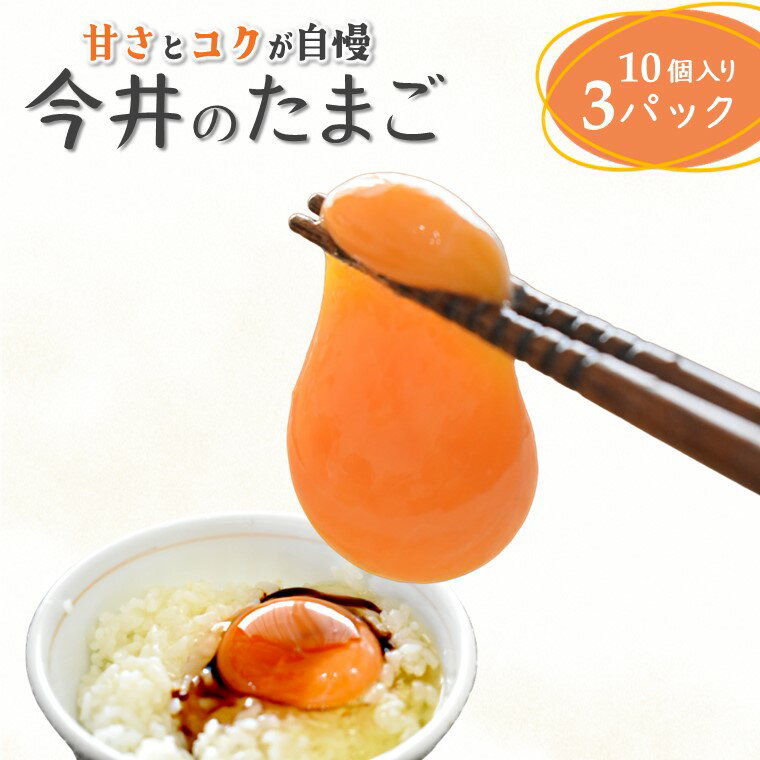 【ふるさと納税】【選べる発送回数】今井のたまご 30個 1回発送/6ヶ月定期便 2L・Lサイズミックス 10個×3箱 卵 たまご 玉子 タマゴ 新鮮 コク 甘み 定期便 千葉県 白井市