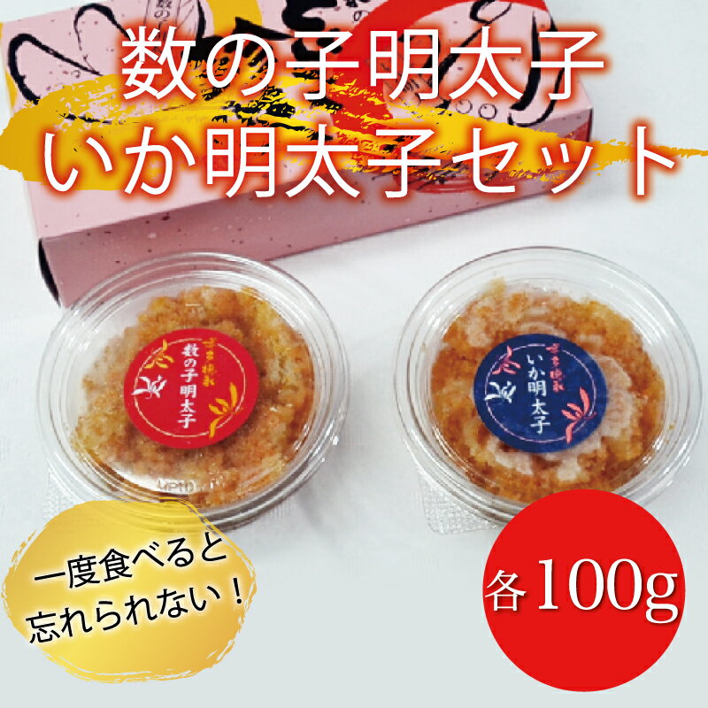 【ふるさと納税】数の子明太子＆いか明太子 セット 各100g とくとく珍味 辛子明太子使用 [a8214] 株式会社マル五 ※配送不可：離島【返礼品】添田町 ふるさと納税