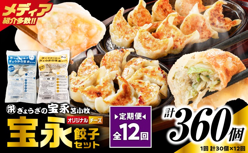 
                  【定期便・全12回 毎月】手包み餃子 ぎょうざの宝永 チーズ餃子30個セット（宝永餃子15個入×1袋・チーズ餃子15個入×1袋）　T004-T02-02-05
                