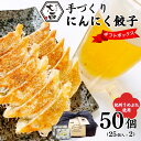 【ふるさと納税】にんにく餃子セット ギフトBOX 計50個 (25個入り×2パック) / 和歌山県 田辺市 ぎょうざ ギョウザ ギョーザ 手作り 紀州うめぶた 無添加 冷凍