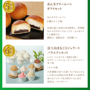 スイーツ 【6回お届け】富士吉田ブランド認定　スイーツ定期便 お菓子 デザート