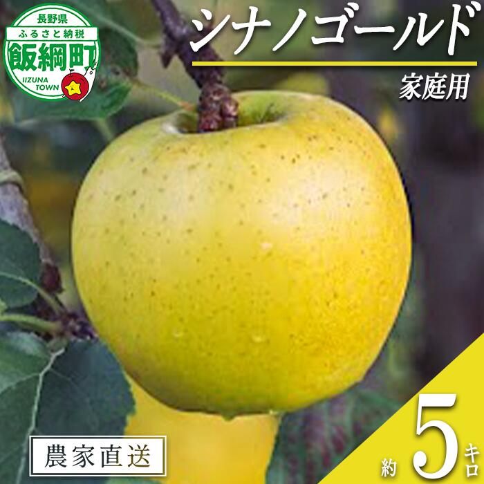 【ふるさと納税】 りんご シナノゴールド 5kg 家庭用 相澤農園 沖縄県への配送不可 〔 果物 フルーツ 林檎 長野 予約 農家直送 5キロ 14000円 〕【令和7年度収穫分】 発送：2025年11月上旬〜