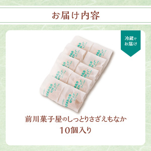 前川菓子屋のしっとりさざえもなか 10個 ／ もなか【A145】