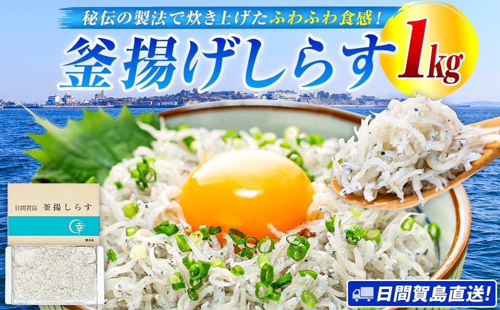 
            日間賀島 釜揚げ しらす 1kg 天然 塩 愛知県 南知多町 冷凍 ご飯 国産 ごはん パスタ サラダ 人気シラス 美味しいシラス釜揚げシラス しらす丼 国産シラス 新鮮しらす ピザ 丼 料理 国産 パーティー 魚 さかな 魚介 鮮魚 シラス 人気 おすすめ 人気しらす 美味しいしらす コメ に合う お米 に合う ダイエット ちりめん ちりめんじゃこ シラス しらす しらすごはん 人気シラス
          